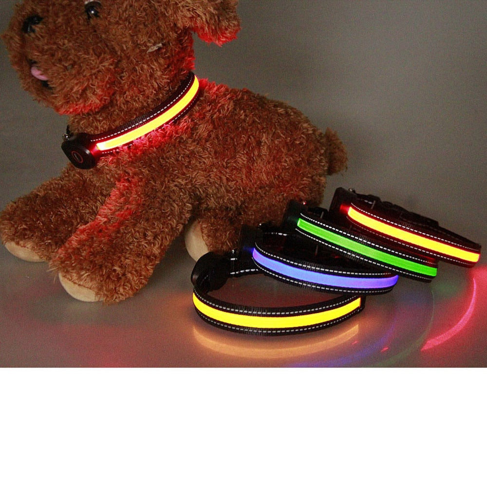 Safety LED Collar-USB LED Light waterproof Flashing Glow Pet Collar